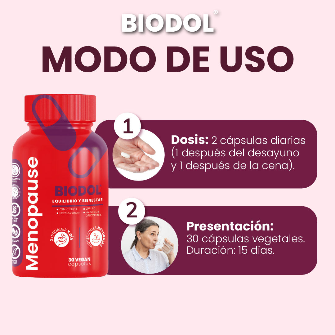 BIODOL™ Menopause — equilibrio natural, energía real, bienestar integral.