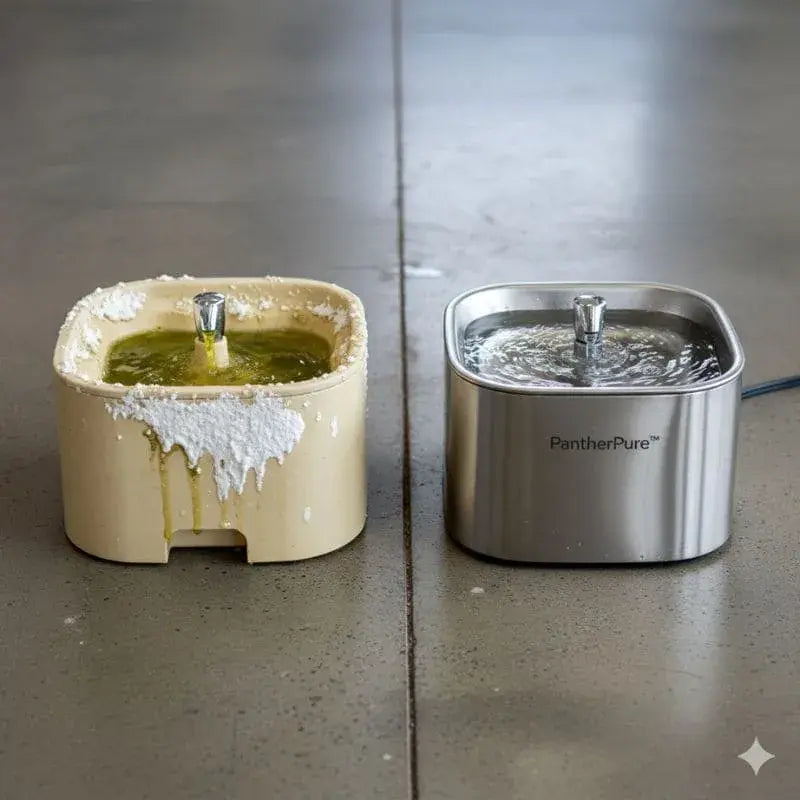 El acero que cuida lo que más amas - Fuente de agua para gatos