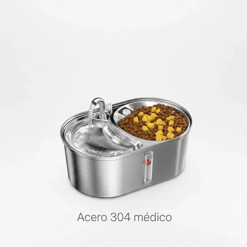 El acero que cuida lo que más amas - Fuente de agua para gatos