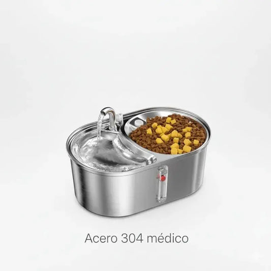 El acero que cuida lo que más amas - Fuente de agua para gatos