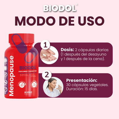 BIODOL™ Menopause — equilibrio natural, energía real, bienestar integral.