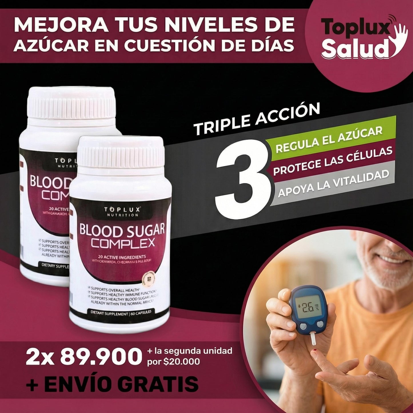 Blood sugar complex control total